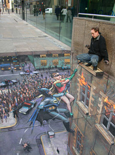 Julian Beever chalk drawing